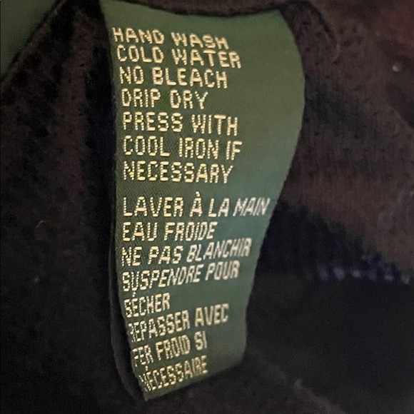 Vintage Lauren Ralph Lauren Full Zip Hooded Black Red White Windbreaker Jacket - Picture 8 of 9